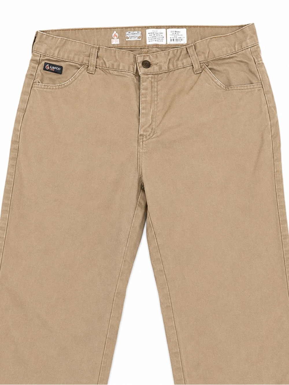 LAPCO FR Flame Resistant Khaki Work Pants Utility Carpenter Pants Size 12 Short